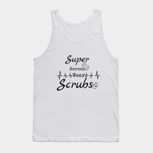 Super heroes wear scrubs Tank Top